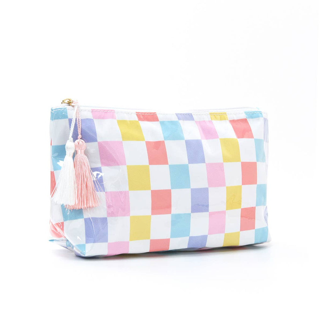Makeup Bags for Purse, Mini Clear Coated Cosmetic Bags