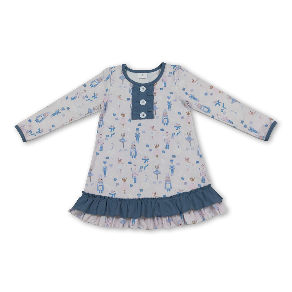 Girls’ Christmas Ruffle Nightgown
