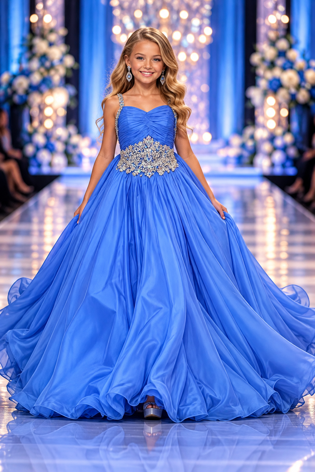 Royal Sapphire Glitz Gown - size 12