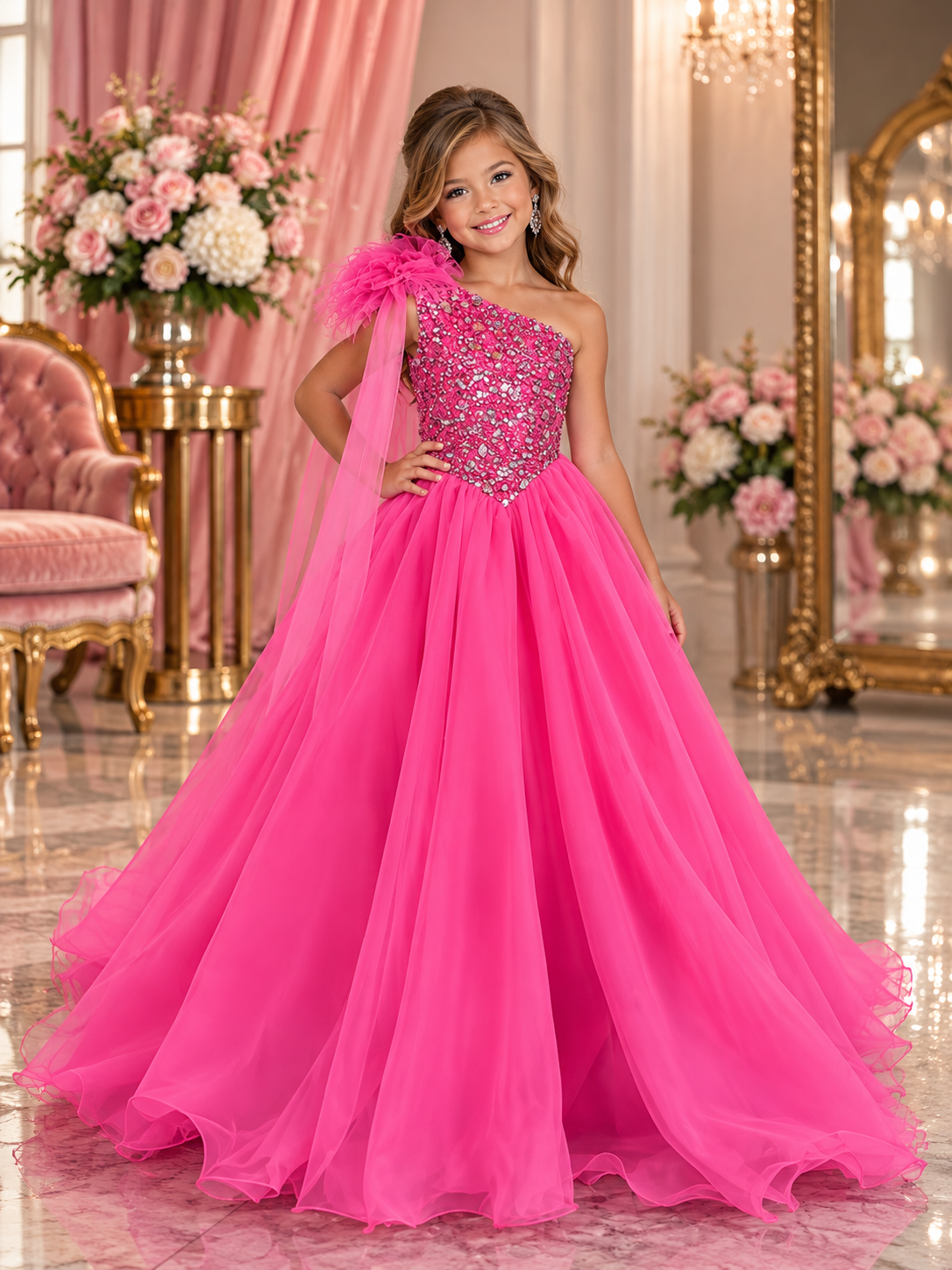 Pink Royal Radiance Glitz Gown - size 10
