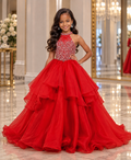 Scarlet Sparkle Glitz Gown - size 12