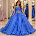 Royal Sapphire Glitz Gown - size 12