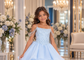 Sky Blue Glitz Gown - size 10