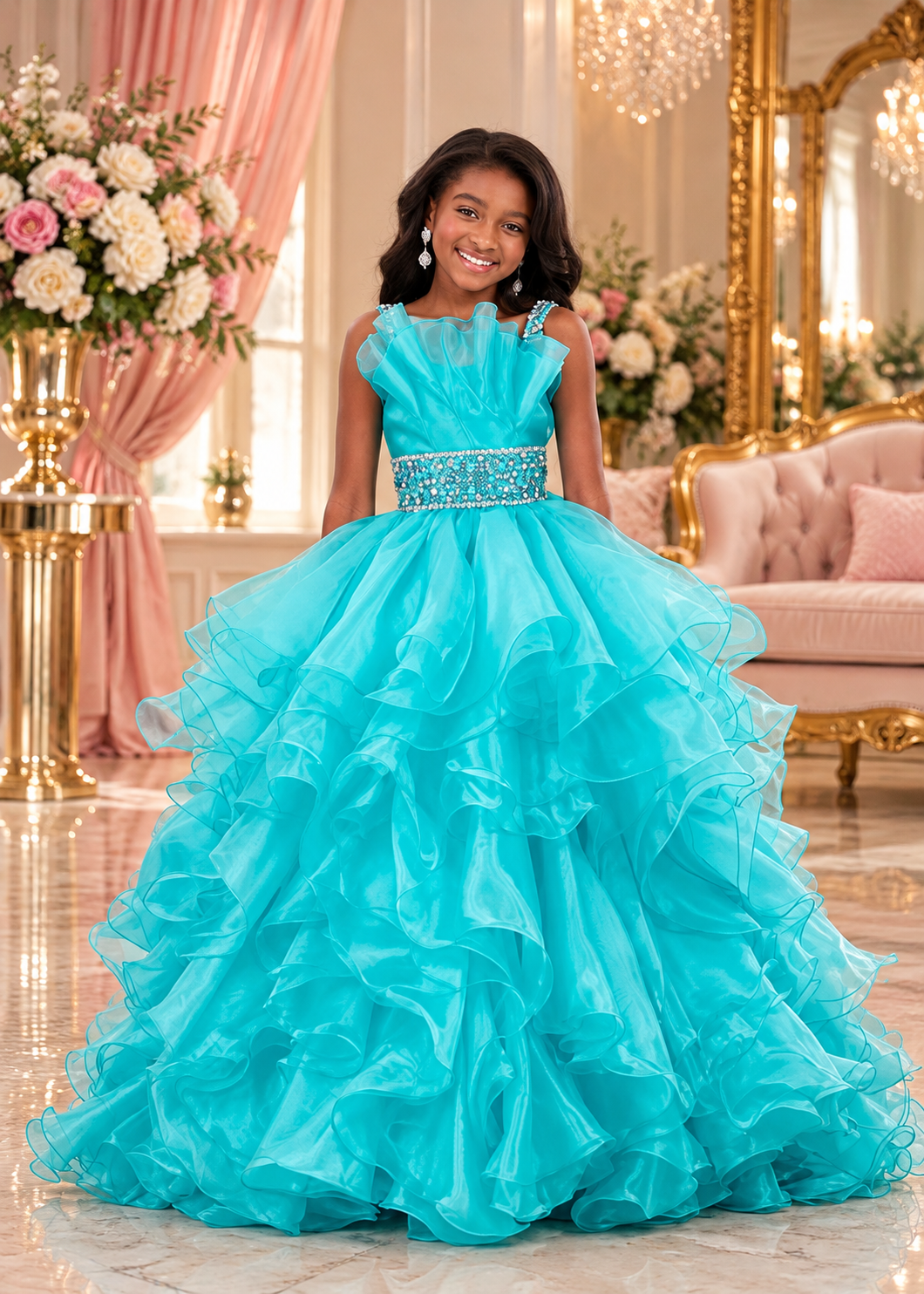 ASHLEYlauren 8344 Ocean Gown - size 8