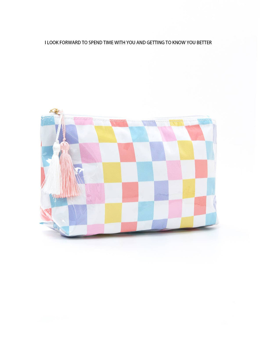 Makeup Bags for Purse, Mini Clear Coated Cosmetic Bags