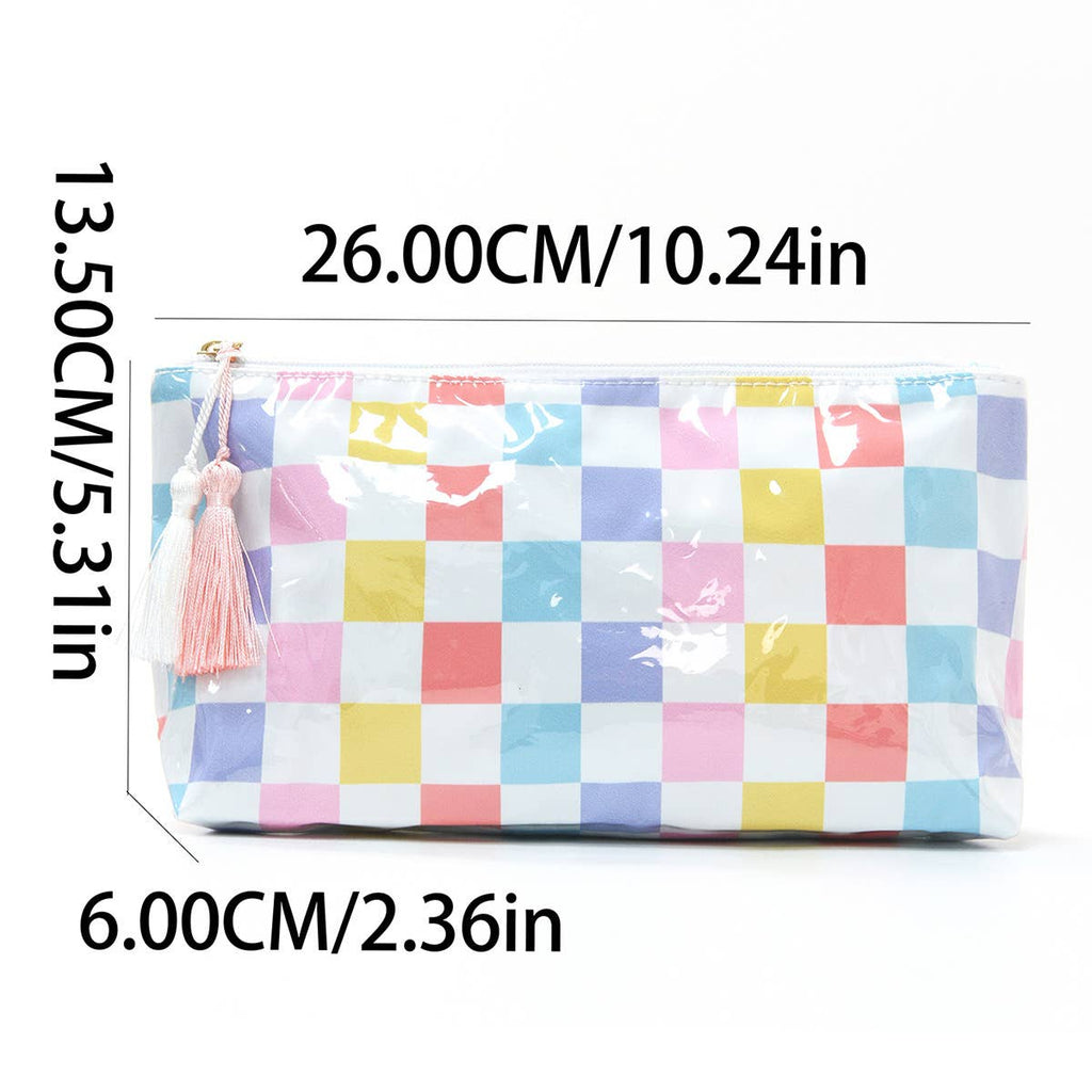 Makeup Bags for Purse, Mini Clear Coated Cosmetic Bags