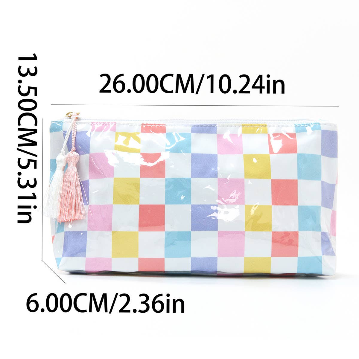 Makeup Bags for Purse, Mini Clear Coated Cosmetic Bags